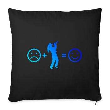 Trompettiste de jazz Trompettiste Trompettiste - Housse de coussin décorative 45 x 45 cm - noir - Devant