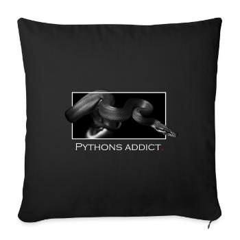 Pythons addict - Housse de coussin décorative 45 x 45 cm - noir - Devant