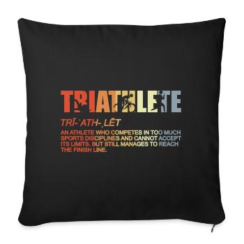 Triathlet Definition - Sofakissenbezug 45 x 45 cm - Schwarz - Vorne