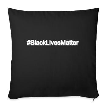 Black Lifes Matter blanc - Housse de coussin décorative 45 x 45 cm - noir - Devant