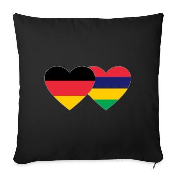 Allemagne Maurice Flag Heart - Housse de coussin décorative 45 x 45 cm - noir - Devant