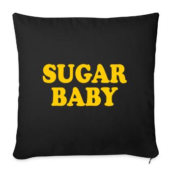 Sugar baby - Sofa pillowcase 17,3'' x 17,3'' (45 x 45 cm) - black - Front