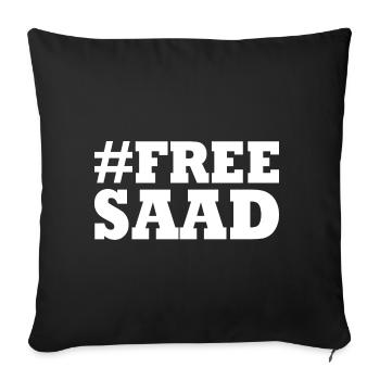 Free saad - Housse de coussin décorative 45 x 45 cm - noir - Devant
