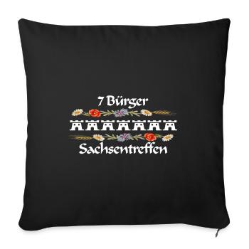 Siebenbürger Sachsentreffen Design weiss - Sofakissenbezug 45 x 45 cm - Schwarz - Vorne