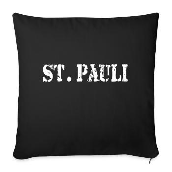 St. Pauli - Hamburg Sankt Pauli - Sofa pillowcase 17,3'' x 17,3'' (45 x 45 cm) - black - Front