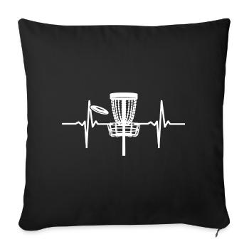 Disc Golf - Housse de coussin décorative 45 x 45 cm - noir - Devant