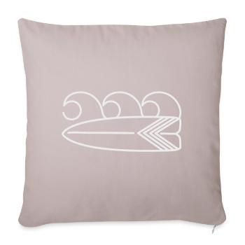 Planche de surf - Housse de coussin décorative 45 x 45 cm - taupe clair - Devant