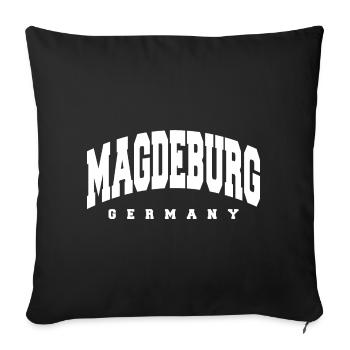 Magdeburg - Sofakissenbezug 45 x 45 cm - Schwarz - Vorne