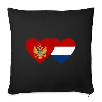 Montenegro Holland Flag - Sofa pillowcase 17,3'' x 17,3'' (45 x 45 cm) - black - Front