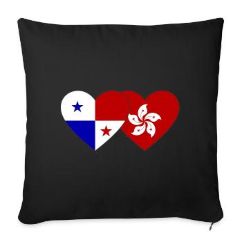 Panama Drapeau de Hong Kong - Housse de coussin décorative 45 x 45 cm - noir - Devant
