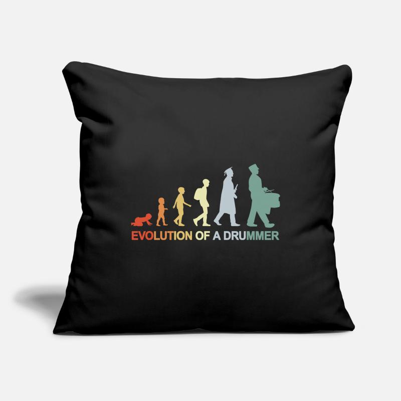 Vintage drummer Evolution Sofa pillowcase 17,3'' x 17,3'' (45 x 45 cm)