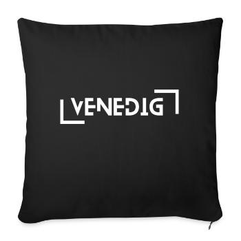 Venice Venezia - Sofa pillowcase 17,3'' x 17,3'' (45 x 45 cm) - black - Front