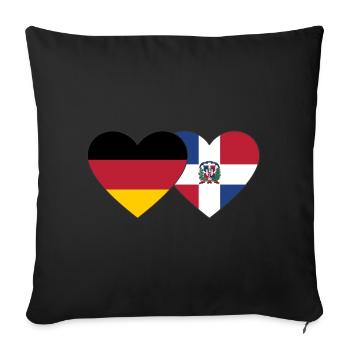 Allemagne République dominicaine - Housse de coussin décorative 45 x 45 cm - noir - Devant