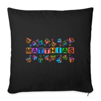 MATTHIAS colourful cubes - Sofakissenbezug 45 x 45 cm - Schwarz - Vorne