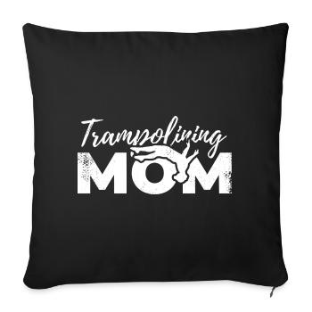 Trampoline Jumper Mom - Sofa pillowcase 17,3'' x 17,3'' (45 x 45 cm) - black - Front