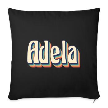 Adela T-Shirt Retro T-Shirt Vintage Geschenkidee - Sofakissenbezug 45 x 45 cm - Schwarz - Vorne