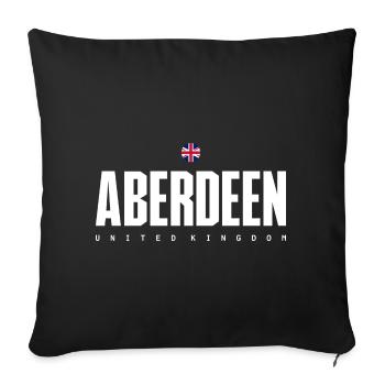Aberdeen Crest UK Flag - Sofa pillowcase 17,3'' x 17,3'' (45 x 45 cm) - black - Front