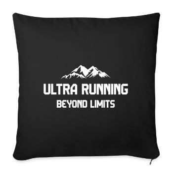 Ultra Running - Beyond Limits - Sofa pillowcase 17,3'' x 17,3'' (45 x 45 cm) - black - Front