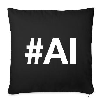 AI Artificial Intelligence künstliche Intelligenz - Sofakissenbezug 45 x 45 cm - Schwarz - Vorne