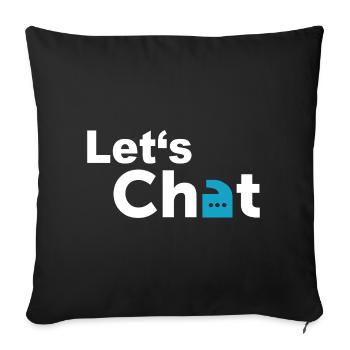 Let's Chat - Sofa pillowcase 17,3'' x 17,3'' (45 x 45 cm) - black - Front