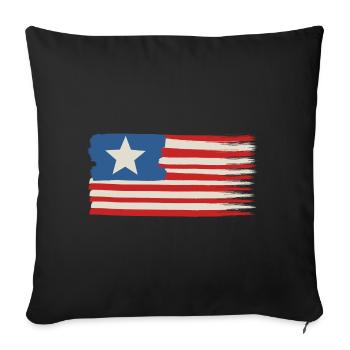 Une étoile Drapeau des États-Unis - Housse de coussin décorative 45 x 45 cm - noir - Devant