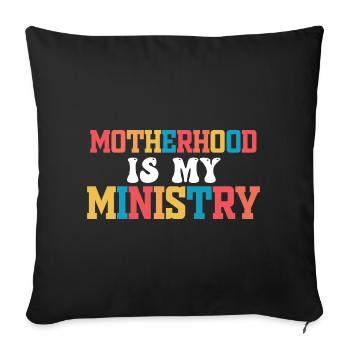 La maternité est mon ministère - Housse de coussin décorative 45 x 45 cm - noir - Devant