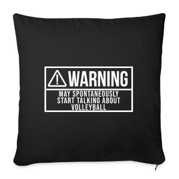 Volleyball - Sofa pillowcase 17,3'' x 17,3'' (45 x 45 cm) - black - Front