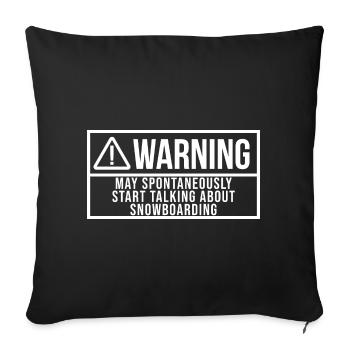 Snowboard Snowboard Snowboard - Sofa pillowcase 17,3'' x 17,3'' (45 x 45 cm) - black - Front