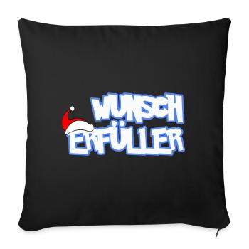 WUNSCHERFÜLLER - Sofakissenbezug 45 x 45 cm - Schwarz - Vorne