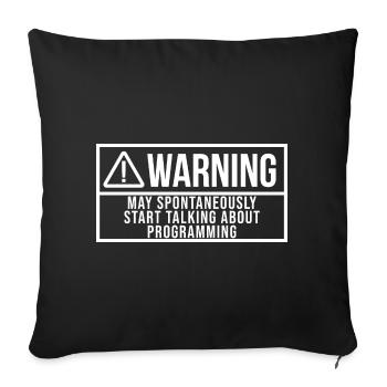 Programmieren - Sofakissenbezug 45 x 45 cm - Schwarz - Vorne