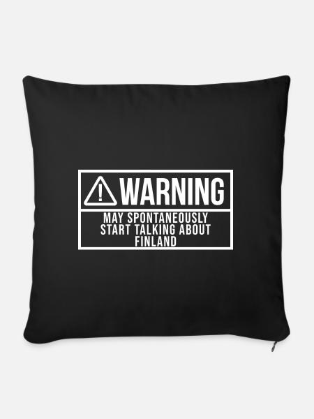 Finnland Finnland Finnland - Sofakissenbezug 45 x 45 cm - Schwarz