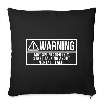 Mental Health - Sofa pillowcase 17,3'' x 17,3'' (45 x 45 cm) - black - Front
