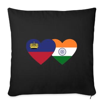 Liechtenstein Inde Drapeau - Housse de coussin décorative 45 x 45 cm - noir - Devant