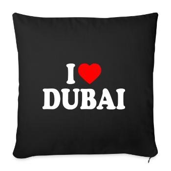I love Dubai - Housse de coussin décorative 45 x 45 cm - noir - Devant