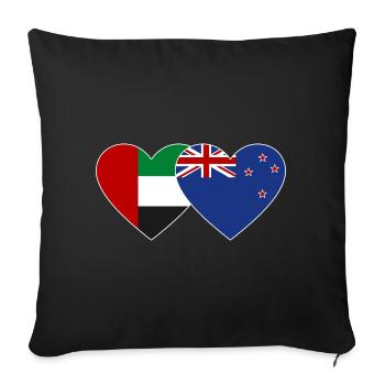 United Arab Emirates New Zealand Flag - Sofa pillowcase 17,3'' x 17,3'' (45 x 45 cm) - black - Front