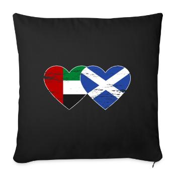 United Arab Emirates Scotland Flag - Sofa pillowcase 17,3'' x 17,3'' (45 x 45 cm) - black - Front
