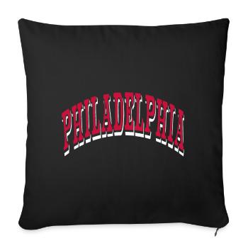Philadelphie - Housse de coussin décorative 45 x 45 cm - noir - Devant