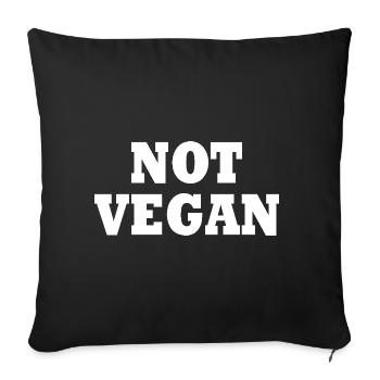 Not vegan - Sofa pillowcase 17,3'' x 17,3'' (45 x 45 cm) - black - Front