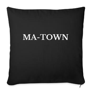 Mannheim, MA-Town - Housse de coussin décorative 45 x 45 cm - noir - Devant