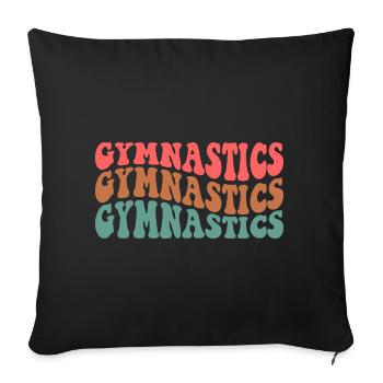 Gymnastics - Sofa pillowcase 17,3'' x 17,3'' (45 x 45 cm) - black - Front
