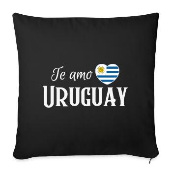 I love Uruguay, Uruguayan pride - Sofa pillowcase 17,3'' x 17,3'' (45 x 45 cm) - black - Front