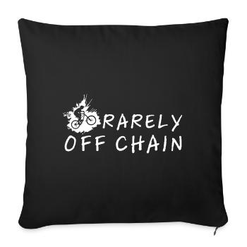 Rarely Off Chain Bike Downhill Mountain Bike Trail - Sofa pillowcase 17,3'' x 17,3'' (45 x 45 cm) - black - Front