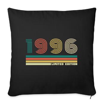 30 Années 1996 Vintage Rétro Anniversaire - Housse de coussin décorative 45 x 45 cm - noir - Devant