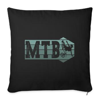 Mountain Bike Retro Vintage MTB Bike Bike Bicycle - Sofa pillowcase 17,3'' x 17,3'' (45 x 45 cm) - black - Front