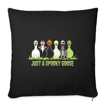 Just A Spooky Goose Halloween Vibes - Sofa pillowcase 17,3'' x 17,3'' (45 x 45 cm) - black - Front