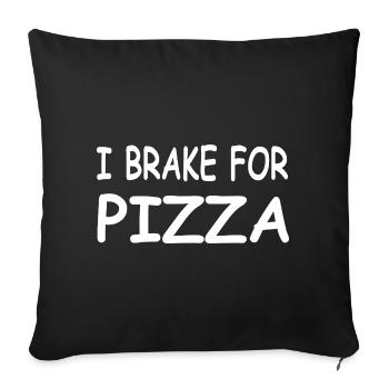 Pizza - Sofakissenbezug 45 x 45 cm - Schwarz - Vorne