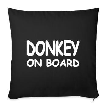 donkey - Sofa pillowcase 17,3'' x 17,3'' (45 x 45 cm) - black - Front