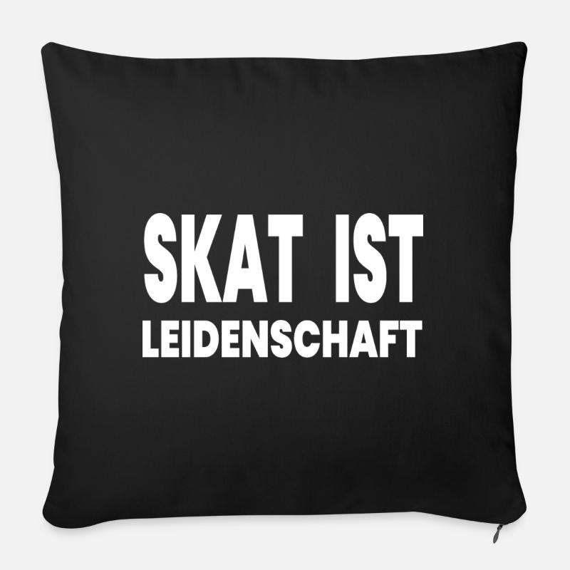 Skat - Housse de coussin décorative 45 x 45 cm - noir