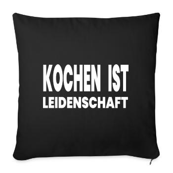 Cuire - Housse de coussin décorative 45 x 45 cm - noir - Devant