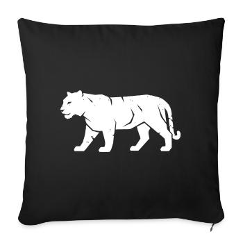 Tiger Walking Stripe Wilderness Vector - Sofa pillowcase 17,3'' x 17,3'' (45 x 45 cm) - black - Front